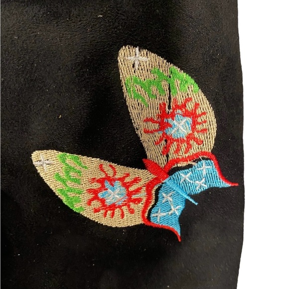 Funny She Jill FSJ Knee High Embroidered Butterfly Boots Size 9 like new - Picture 10 of 12